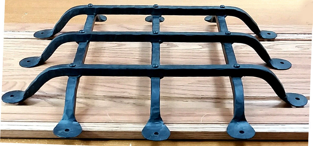 Premium flat tip door and gate grille in black powder coat finish, 16x16 inches with six bars, sold individually.