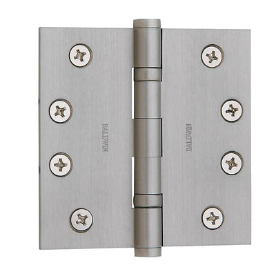 4" x 4" Baldwin Ball Bearing Architectural Hinges - Multiple Finishes Available - Door Hinges Satin Nickel - 3