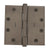 4-1/2" x 4-1/2" Baldwin Architectural Hinges - Multiple Finishes Available - Door Hinges Antique Nickel, Dull - 7