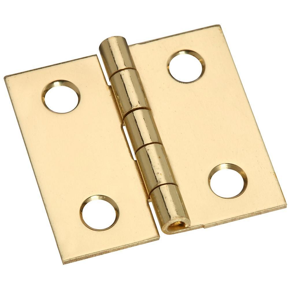 Small broad hinges measuring 1" x 1" available in multiple finishes, sold in a convenient 4 pack.
