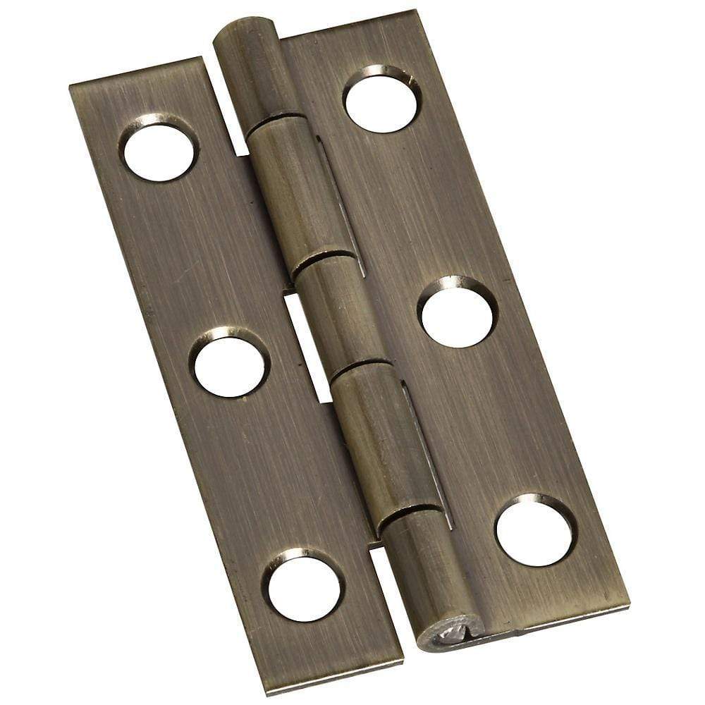 Small narrow 2" x 1" hinges in various finishes, sold in a convenient 2 pack for versatile applications.