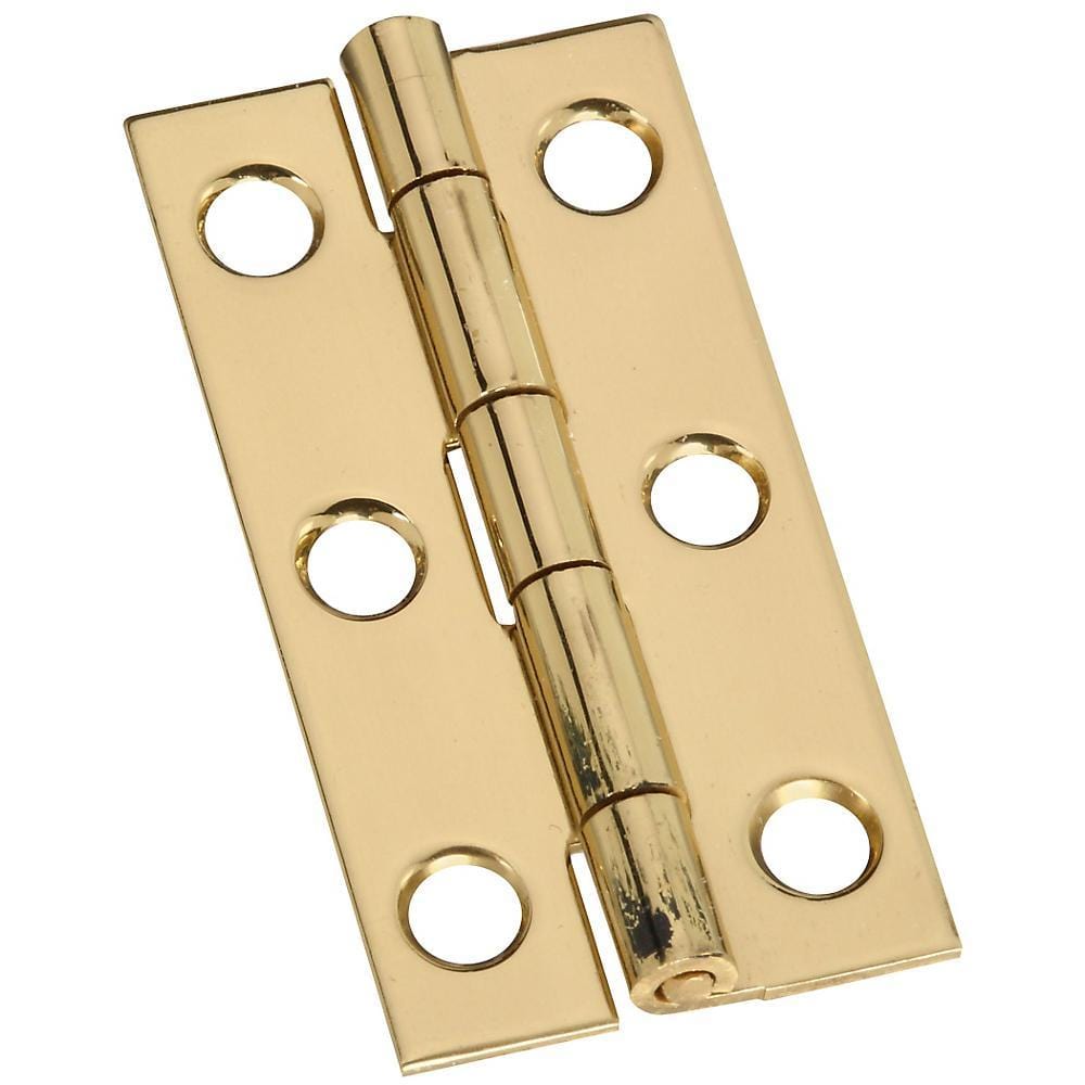 Small narrow 2" x 1" hinges in various finishes, sold in a 2 pack for doors and cabinets. Durable and stylish hardware.