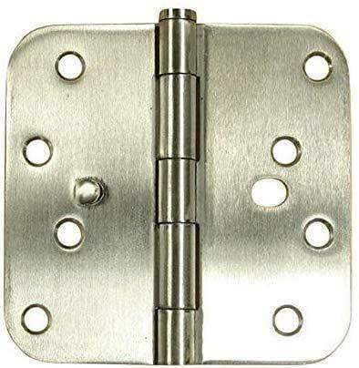 316 grade stainless steel security hinges, 4 inches with 5/8 inch radius corner, rust resistant, 3 pack.