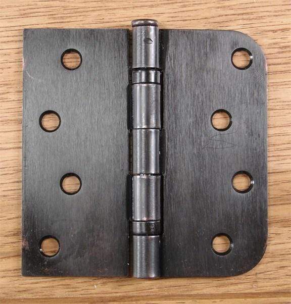 4" x 4" square with 5/8" radius corners Residential Ball Bearing Hinges - Multiple Finishes - Sold in Pairs - Oil Rubbed Bronze - 2