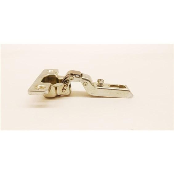 All steel mini slide-on concealed hinge in nickel finish, available in multiple overlays, sold individually.