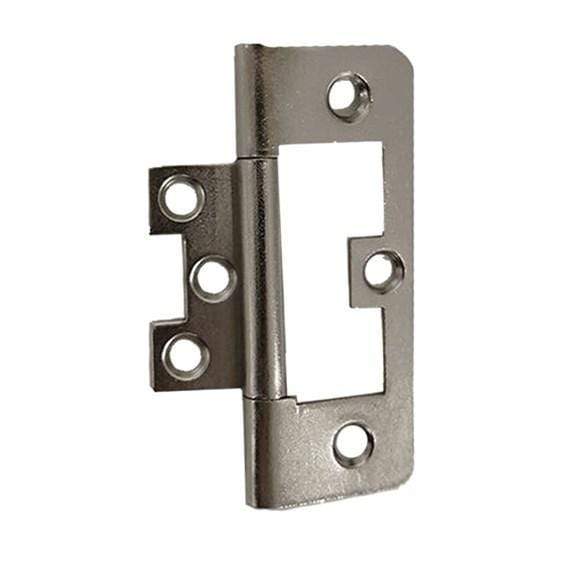 Non-mortise bifold door hinge, 3 inches, available in multiple finishes, sold individually for easy installation.