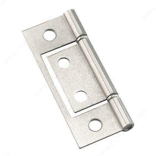 Classic steel non-mortise bifold hinge in multiple finishes, sold in a 3-pack for easy installation and durability.