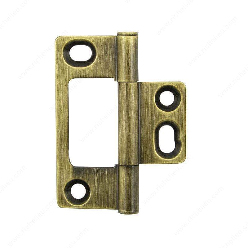 Classic brass bifold hinge available in multiple finishes, sold individually for versatile applications.