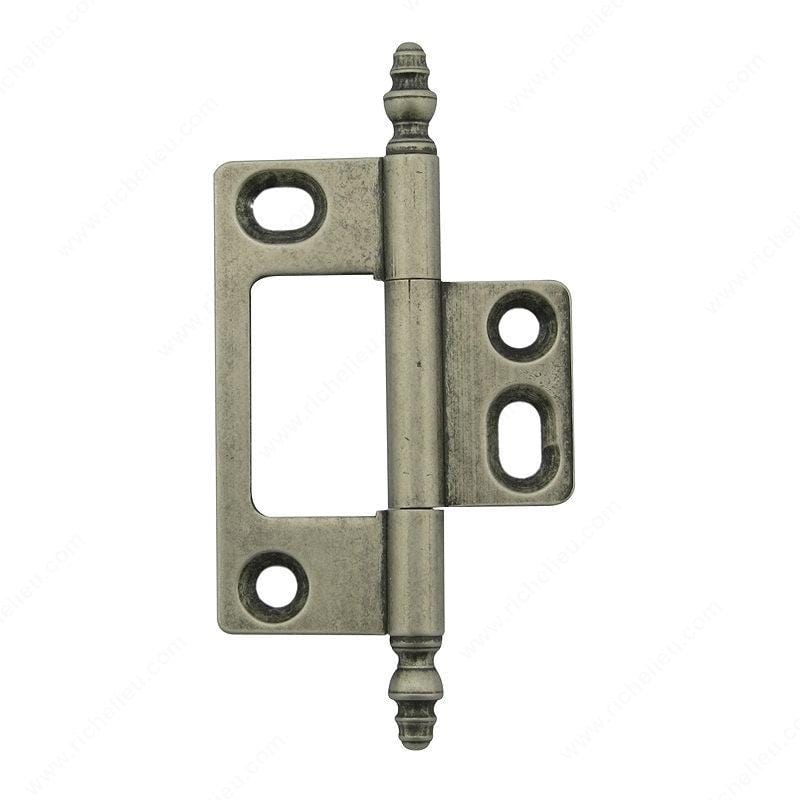 Classic brass bifold hinge available in multiple finishes, sold individually for doors and cabinets.