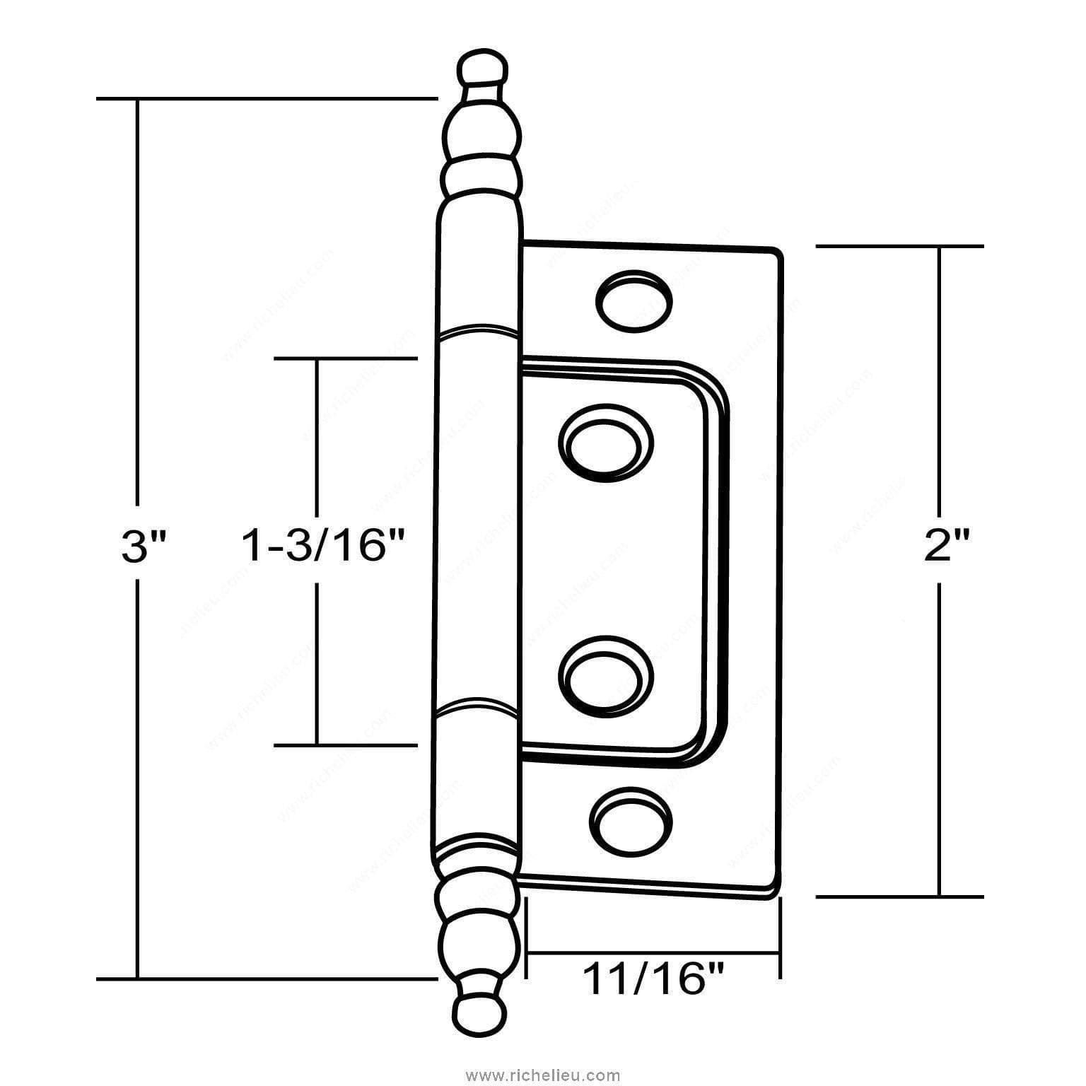 Bifold Hinges - Classic Metal Bifold Hinge - Multiple Finishes Available