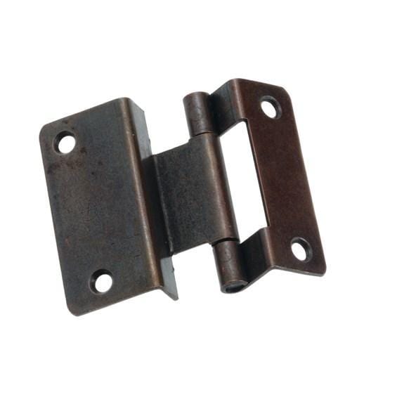 High-quality bifold lipped door hinge, non-mortise, 13/32" overlay, 2" length, available in multiple finishes.
