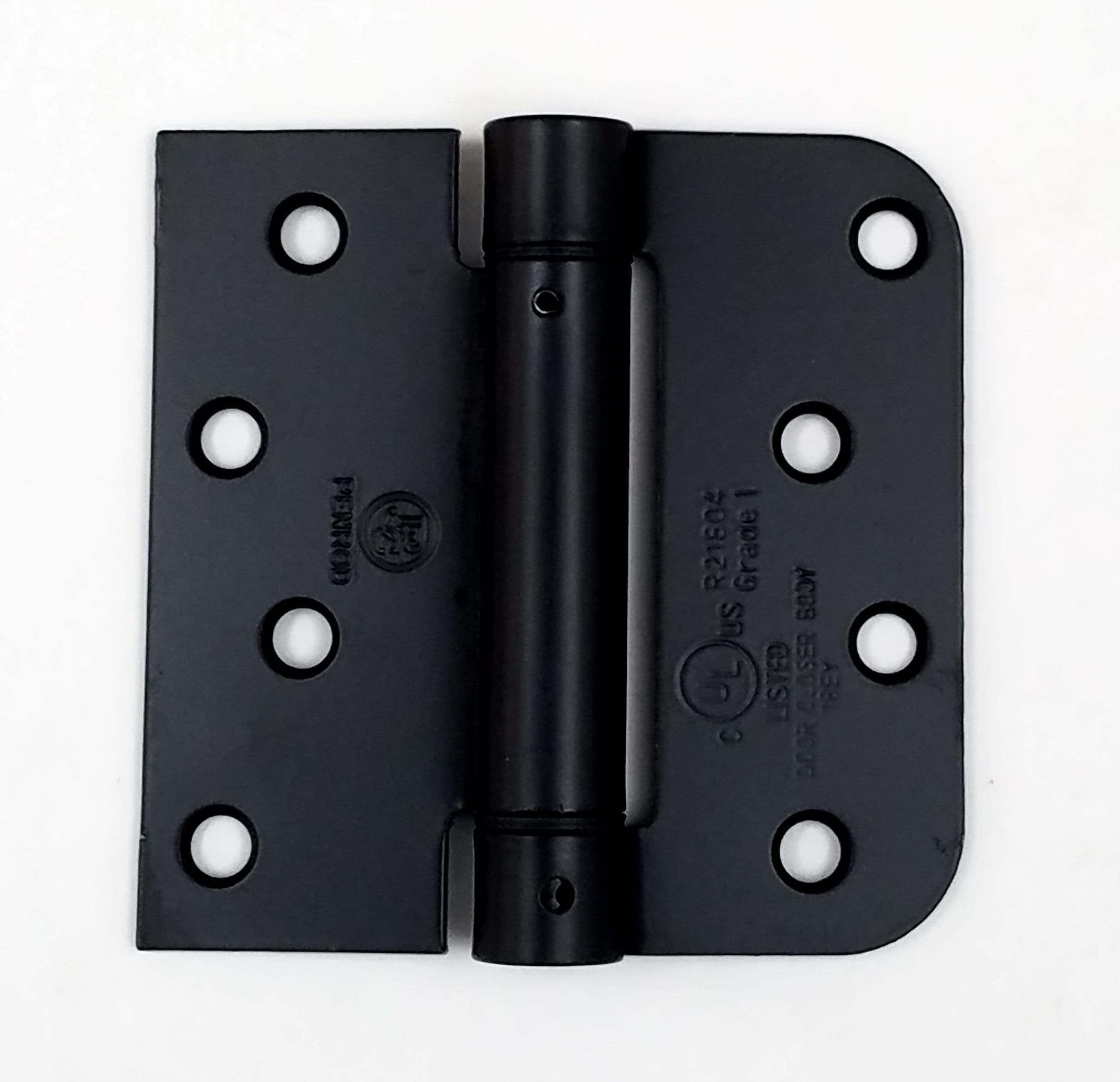 Residential Spring Hinges - Spring Hinges Self Closing 4" With 5/8" Square Radius - Multiple Finishes - 2 Pack