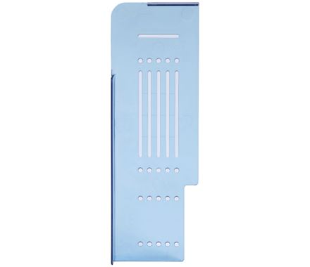 Cabinet door mounting template for knobs and pulls, adjustable from 3 inches to 128mm, sold individually.