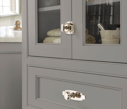 Highland Ridge cabinet latches in various finishes, 1-7/8 inch, enhancing cabinet functionality and style.