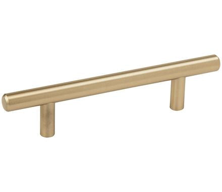 Sleek 3-3/4" bar pull cabinet handle in multiple finishes, sold individually for modern cabinetry upgrades.