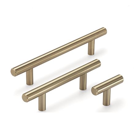Sleek bar pulls in various sizes and finishes, designed for 3-inch center-to-center cabinet installations.