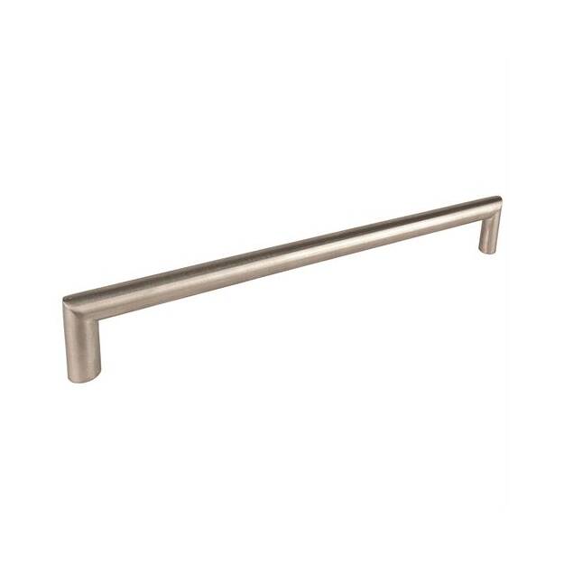 Brushed chrome cabinet pull from the Cubic Series, available in multiple sizes, sold individually.