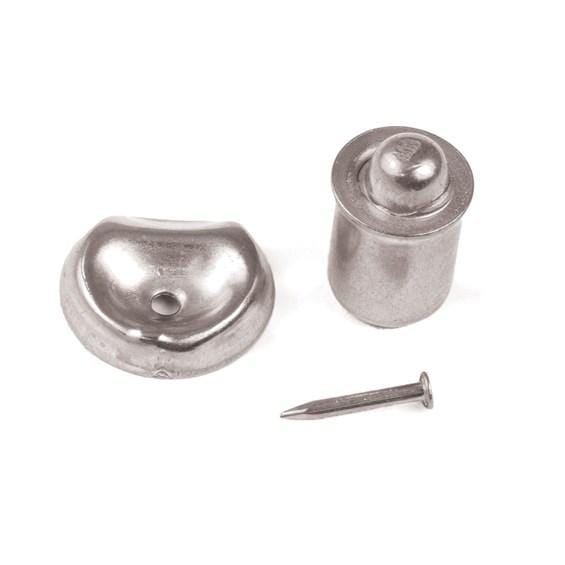 Bullet cabinet catch set with 1/4" and 3/8" diameters, available in multiple finishes, sold individually.
