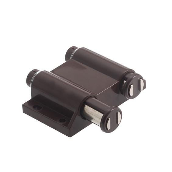Round profile cabinet catch with single or double magnets, available in multiple finishes, sold individually.