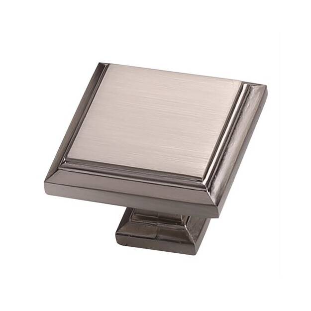 Square cabinet knob from the Accent Series, 1 inch, available in multiple finishes, sold individually.