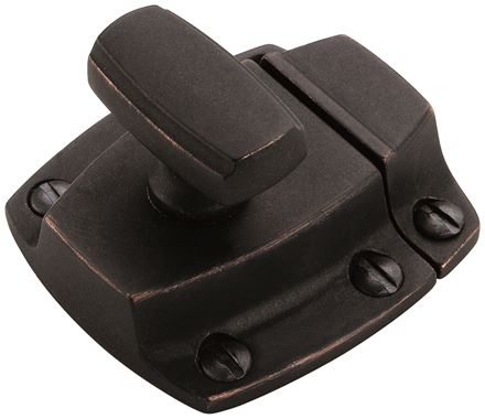 Highland Ridge cabinet latch in multiple finishes, 1-7/8 inch, sold individually for secure cabinet closure.