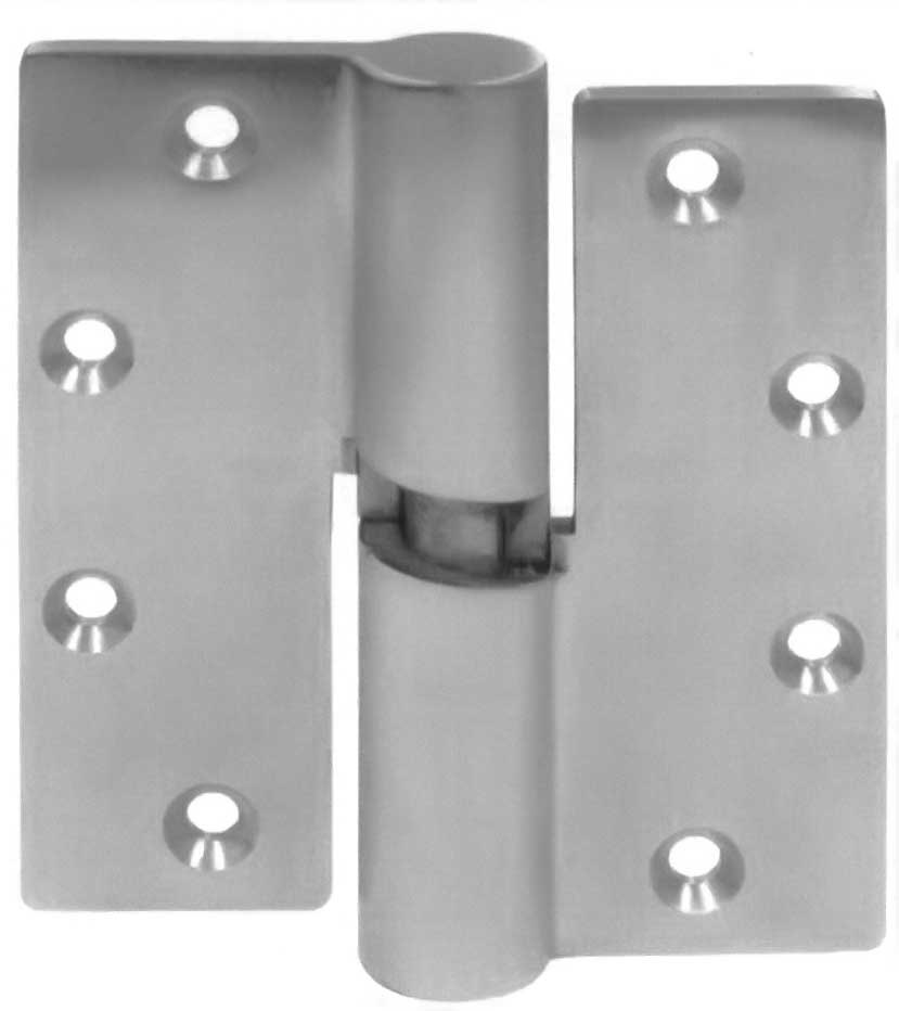 Heavy-duty cam lift hinge made of stainless steel, 5x4.5 inches, supports up to 500 lbs, sold individually.