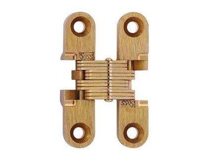 Concealed cabinet hinges in multiple finishes, 3/8 inch x 11/16 inch, for doors with minimum thickness of 1/2 inch.
