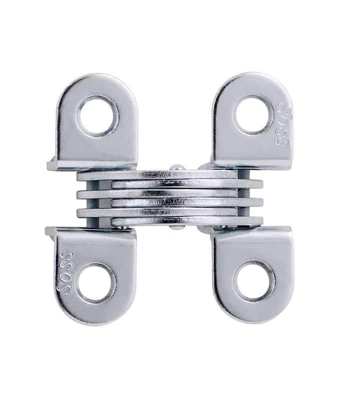 Concealed hinges in various finishes, 1/2 inch x 1-33/64 inch, sold in a 2 pack for seamless door installations.