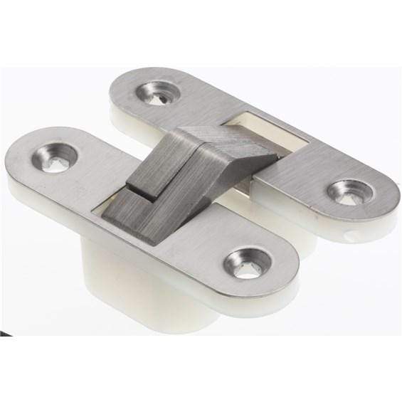 Concealed super hinge for heavy doors, full mortise design, supports doors up to 55 lbs, sold individually.