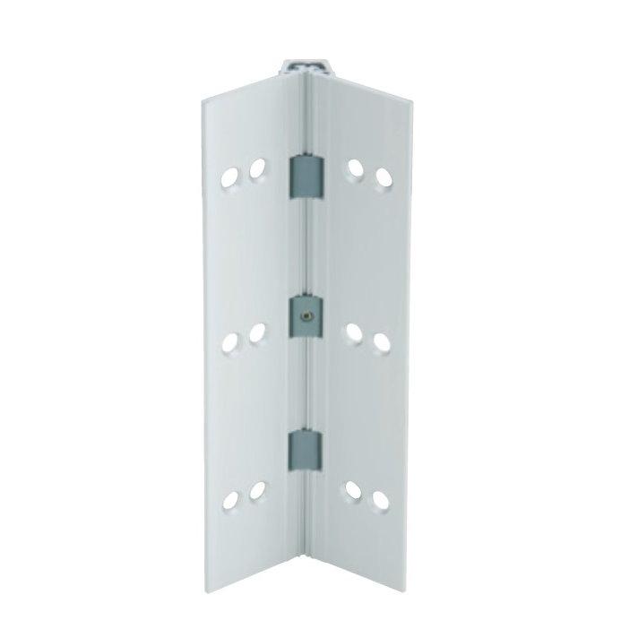 Continuous geared hinge for narrow frame and door leaf, 95 inches, aluminum, sold individually, ideal for smooth operation.