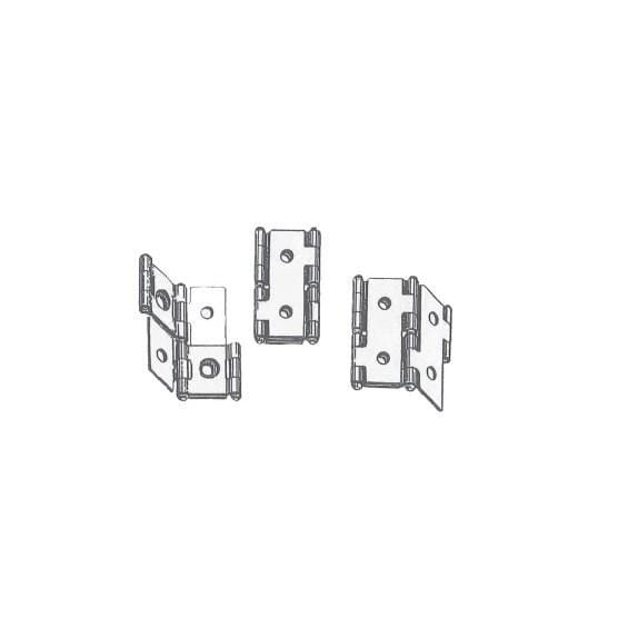 Double acting folding screen hinges in various sizes and finishes, ideal for versatile folding applications.
