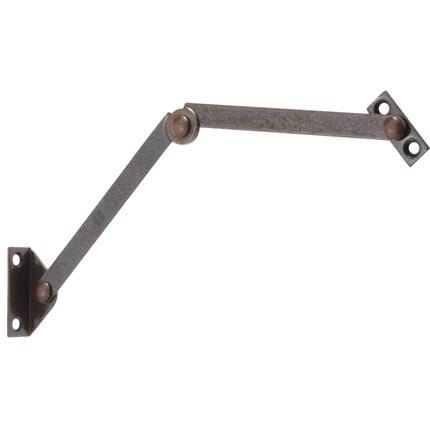 Economy lighter duty lid support in bronze finish, 7 inches, ideal for cabinet or lid applications, sold in a 2 pack.