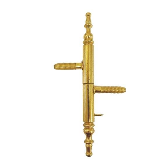Finial tipped knock-in lift-off hinge in provincial style, available in various sizes and finishes, sold individually.