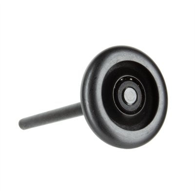 3-inch steel garage door roller, sold individually, designed for smooth operation and durability in various sizes.