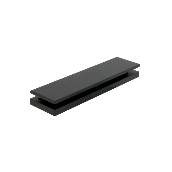 Glass door bracket for Sug-Hes3D-120 concealed hinges, available in multiple finishes, sold individually.