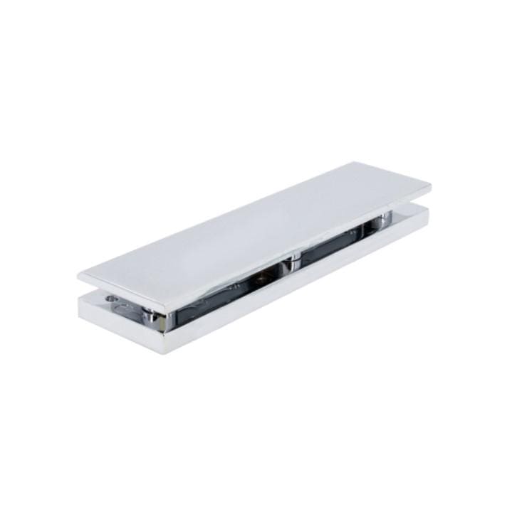 Glass door bracket for Sug-Hes3D-120 concealed hinges, available in multiple finishes and sold individually.