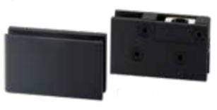 Inset glass door hinge for cabinets, available in multiple finishes, sold individually for versatile applications.