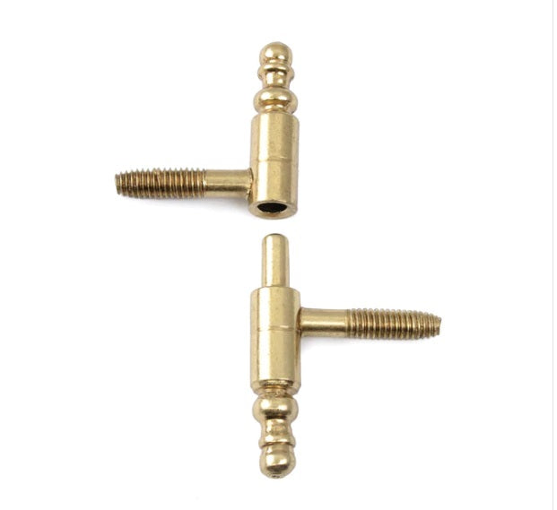 Finial tipped knock-in lift-off hinges in various sizes and finishes for doors, sold individually. Ideal for stylish applications.