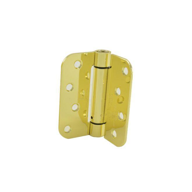 Hager 4-inch spring hinge with 5/8-inch radius, available in multiple finishes, sold individually for doors.