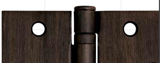 Hager five knuckle plain bearing hinge, 4-inch with 5/8-inch radius square, available in multiple finishes, sold individually.