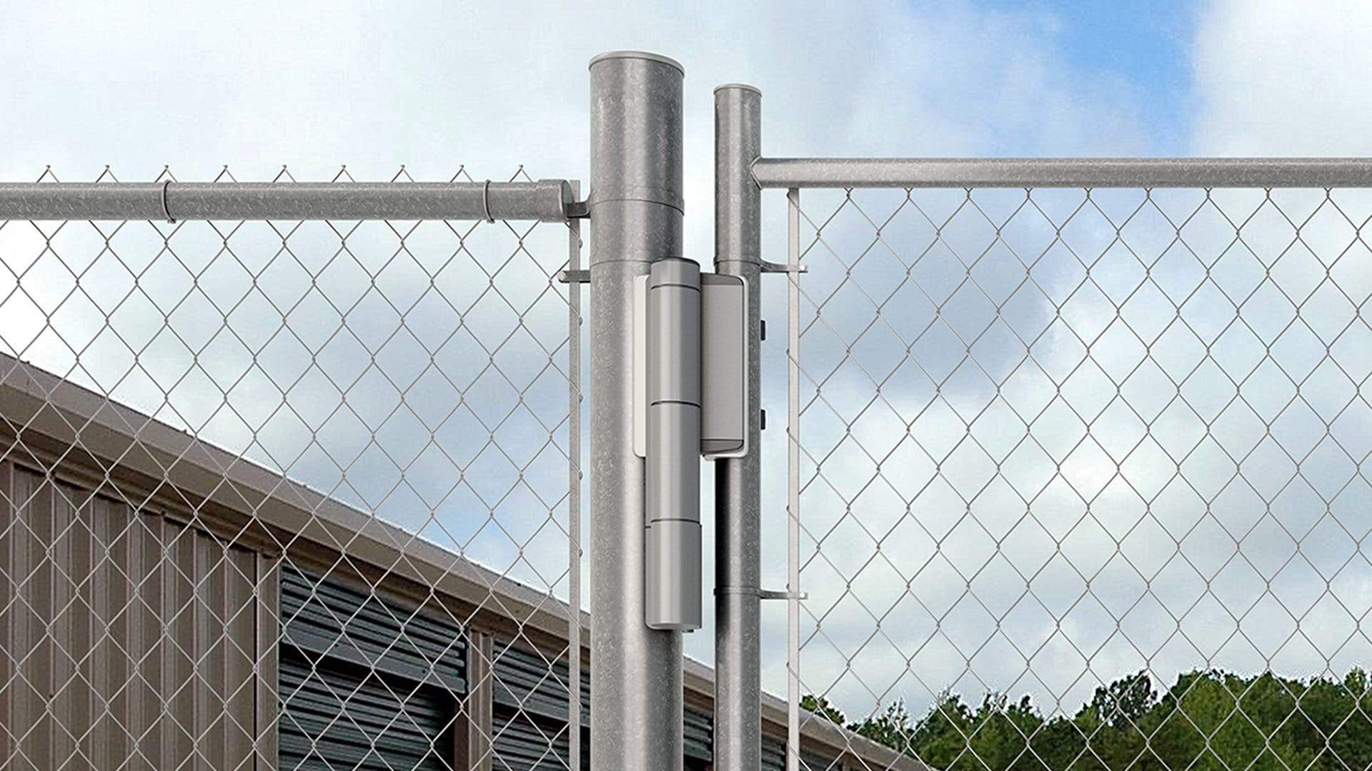 Heavy duty 180° hydraulic gate closer and hinge for gates up to 330 lbs, available in multiple finishes.