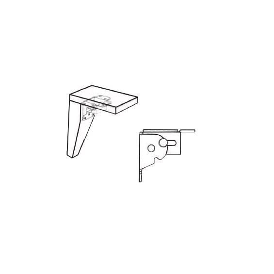 Heavy duty folding leg fitting made of high-quality steel with a bronze finish, sold individually for sturdy support.