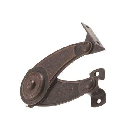 Heavy-duty locking lid support in bronze finish, includes left and right supports, ideal for secure lid operation.