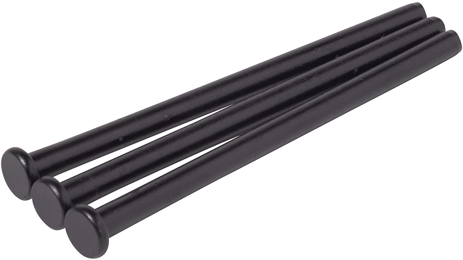 Black hinge pins for doors, sold in a pack of three, designed for secure and smooth door operation.