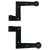 L Style Shutter Hinges - NY Style New Construction Minimal Offset - Cast Iron - Black Powder Coat - Right or Left Handing without Pintles - Sold in Pairs