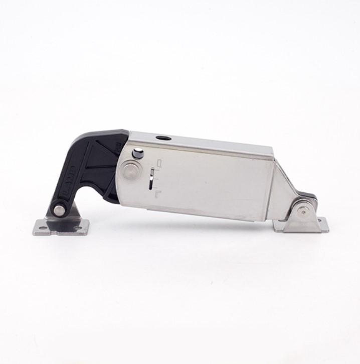 Stainless steel lid stay with adjustable spring, back panel mounted, designed for smooth lid operation. Sold individually.