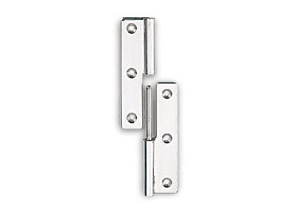 Stainless steel lift-off hinges for cabinets, available in multiple sizes, sold individually for easy installation.
