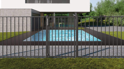 Locinox Tiger hydraulic self-closing gate closer and hinge kit for residential gates with a 165 lb capacity.