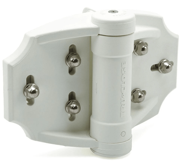 MultiAdjustable Gate Spring Hinge White For Gate Gap (5/8" 1 3/8