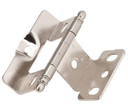 Full wrap inset cabinet hinge for 3/4" thick doors, 2 1/2" x 1 5/8", available in multiple finishes, sold individually.